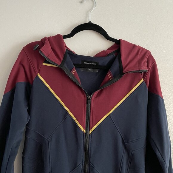 Superx Men S Navy Blue Athletic Clark Kent Superman The Kent Full Zip Hoodie - Picture 7 of 12